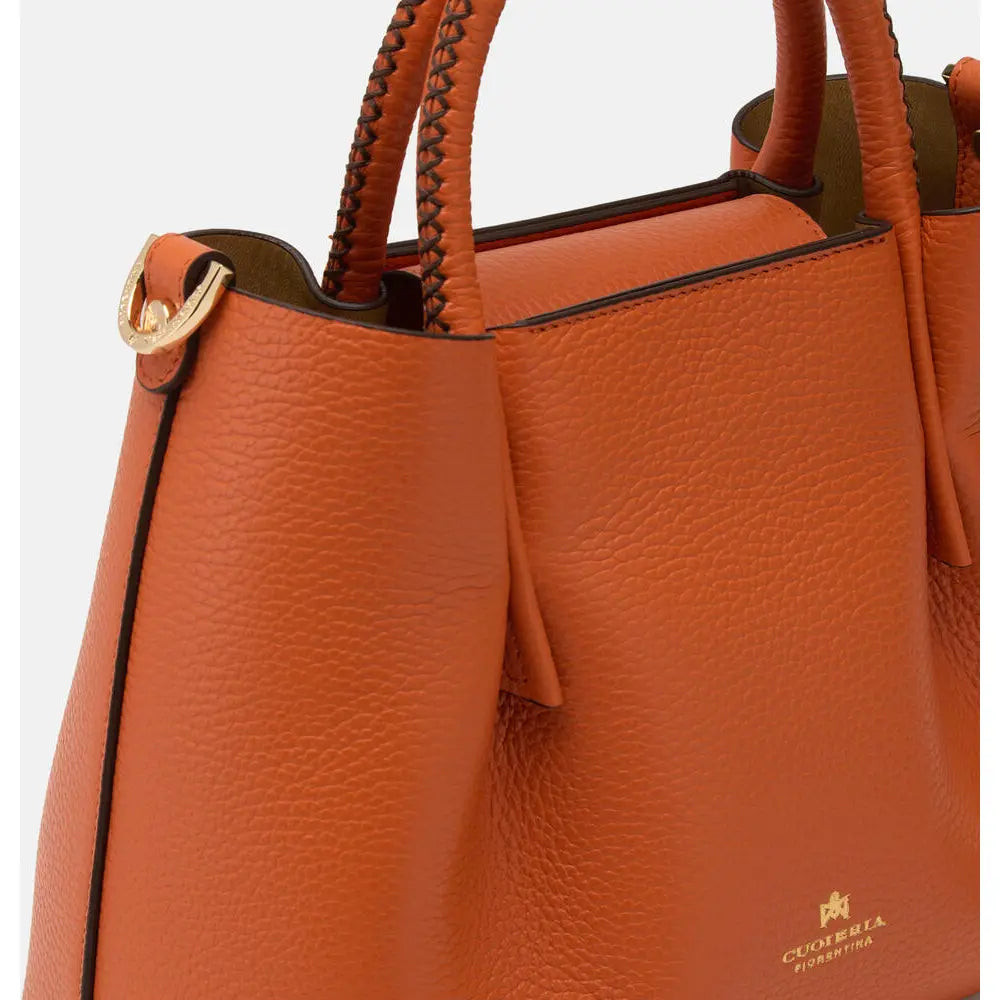 Cuoieria Fiorentina | Tote Bag Piccola Candy in Pelle Bottalata | Arancio