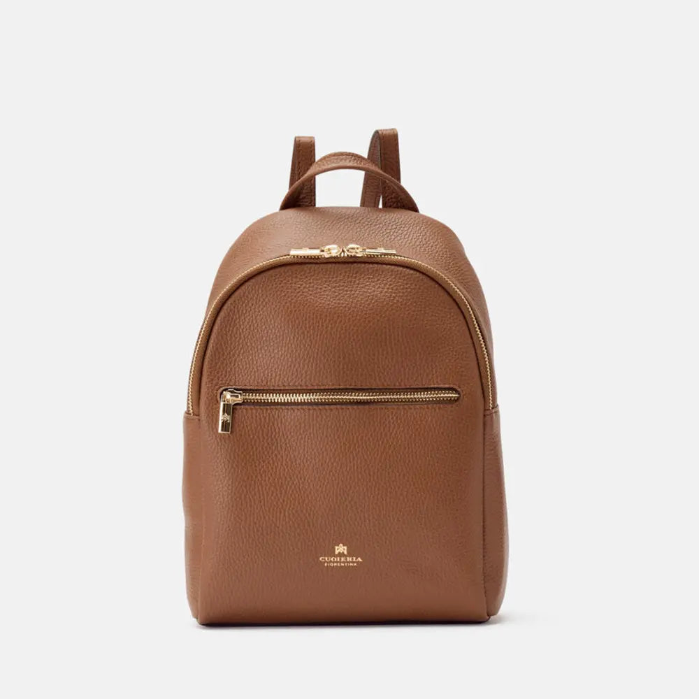 Cuoieria Fiorentina | Zaino Piccolo Velvet in Pelle | Caramel