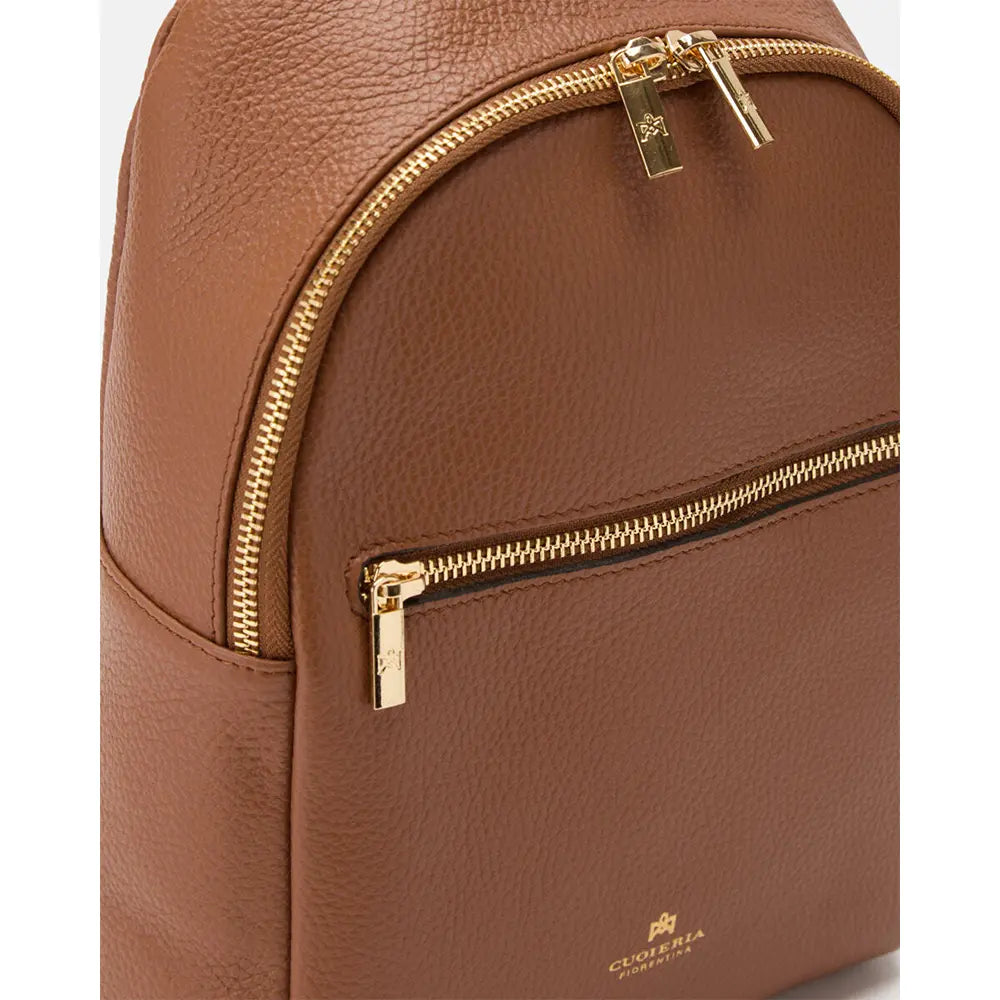 Cuoieria Fiorentina | Zaino Piccolo Velvet in Pelle | Caramel