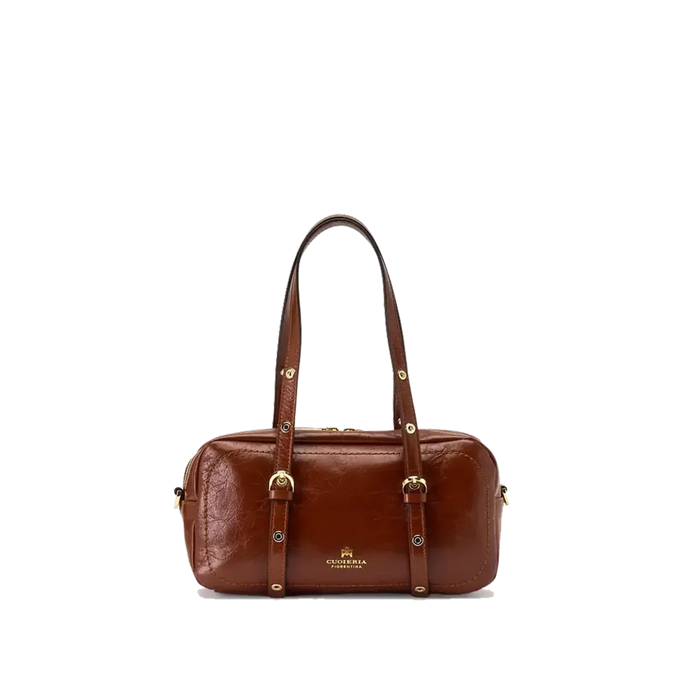 Cuoieria Fiorentina | Borsa A Spalla Duffle Grande Eva In Pelle Soft Vintage | Caramel