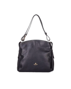 Cuoieria Fiorentina | Borsa Hobo Medium Velvet in Vera Pelle Bottalata | Nero