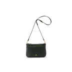 Cuoieria Fiorentina | Borsa A Tracolla Double Pouch Velvet In Pelle Bottalata | Muschio
