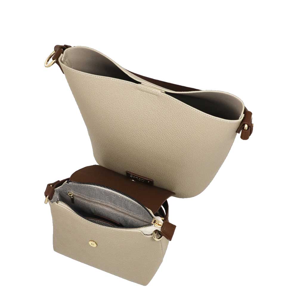 Camomilla Milano | Bag in Bag Bree M Beige con Dettagli a Contrasto