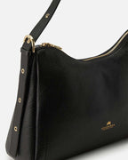 Cuoieria Fiorentina | Borsa Hobo Squadrata Eva in Pelle |Nero
