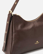 Cuoieria Fiorentina | Borsa Hobo Squadrata Eva in Pelle | Cioccolata