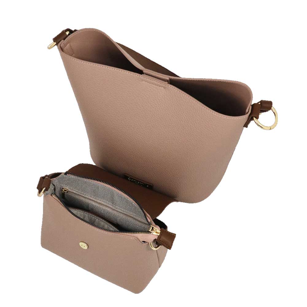 Camomilla Milano | Bag in Bag Bree M Rosa Antico con Contrasti