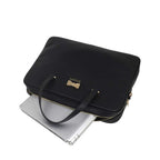 Camomilla Milano | Borsa PC Nera in Saffiano con Fiocco