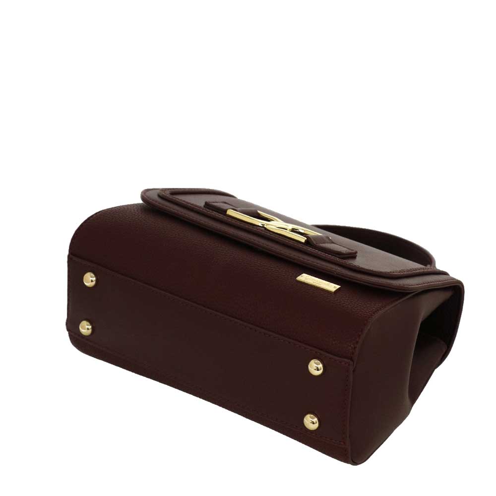Camomilla Milano | Borsa a Mano Ottavia Burgundy con Fibbia