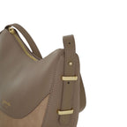 Camomilla Milano | Borsa a Spalla Emma Tortora Effetto Camoscio