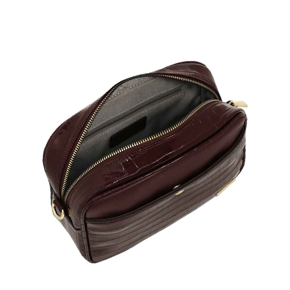 Camomilla Milano | Camera Bag Chic Jungle | Stampa Animalier Bordeaux