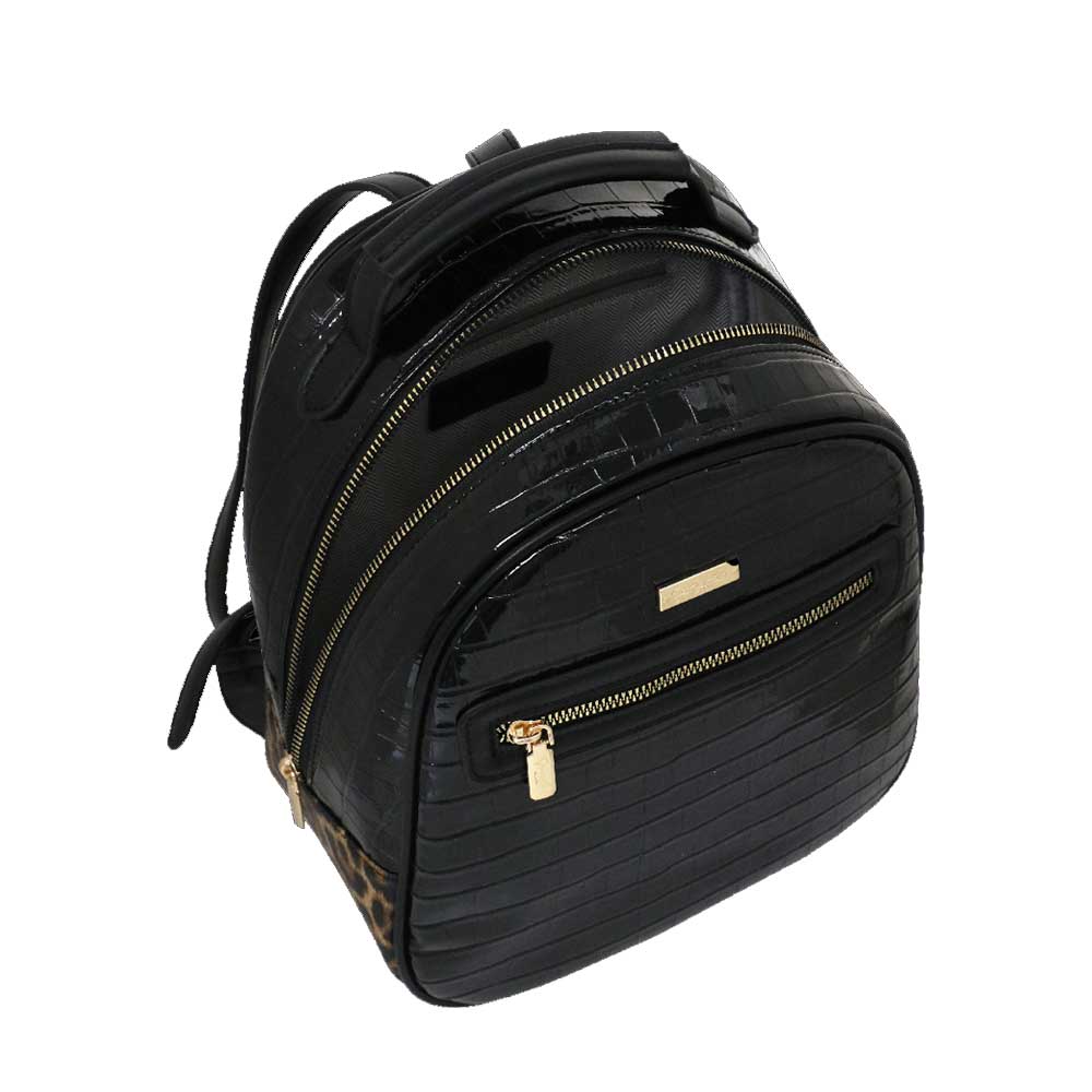 Camomilla Milano | Zaino Chic Jungle | Stampa Animalier Nero