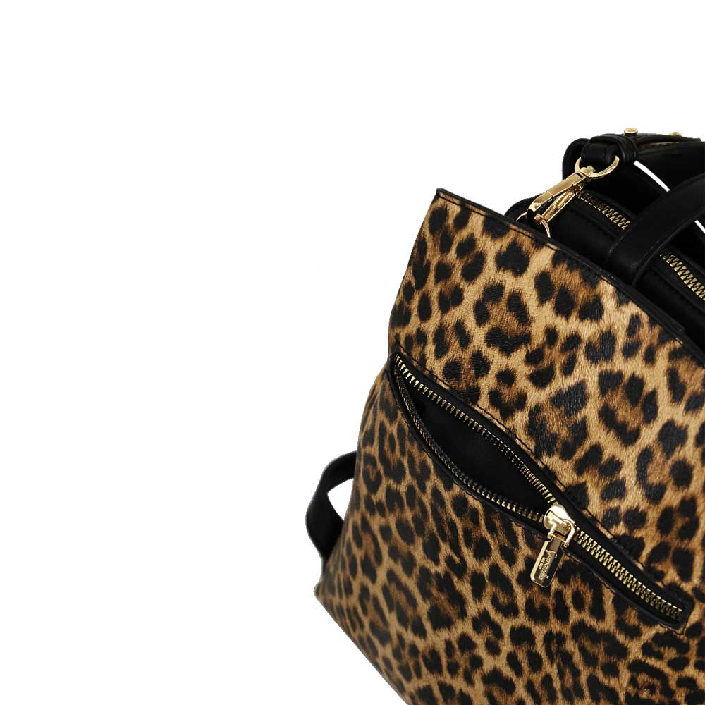 Camomilla Milano | Zaino Jill Leopardato Nero con Cuore