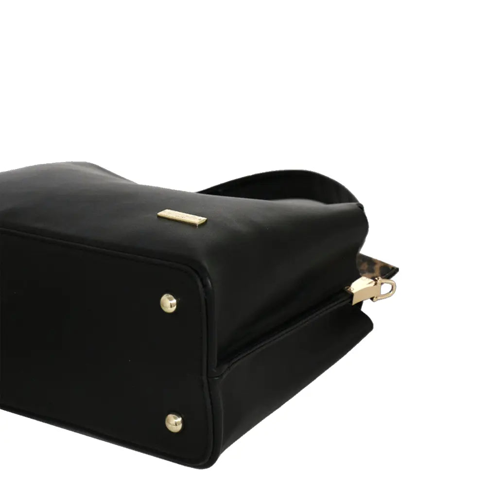 Camomilla Milano | Borsa a Mano Chic Jungle M | Animalier Nero