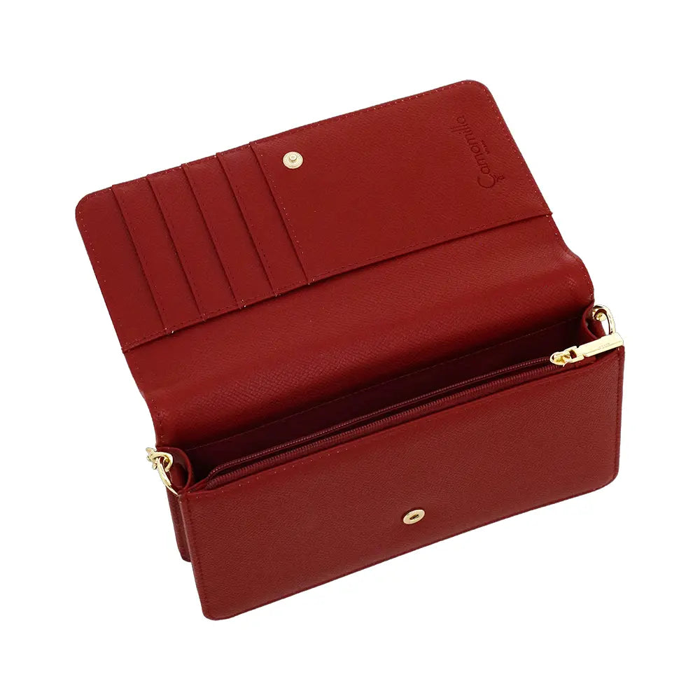 Camomilla Milano | Borsa Portafoglio Nice Office Rossa con Fiocco