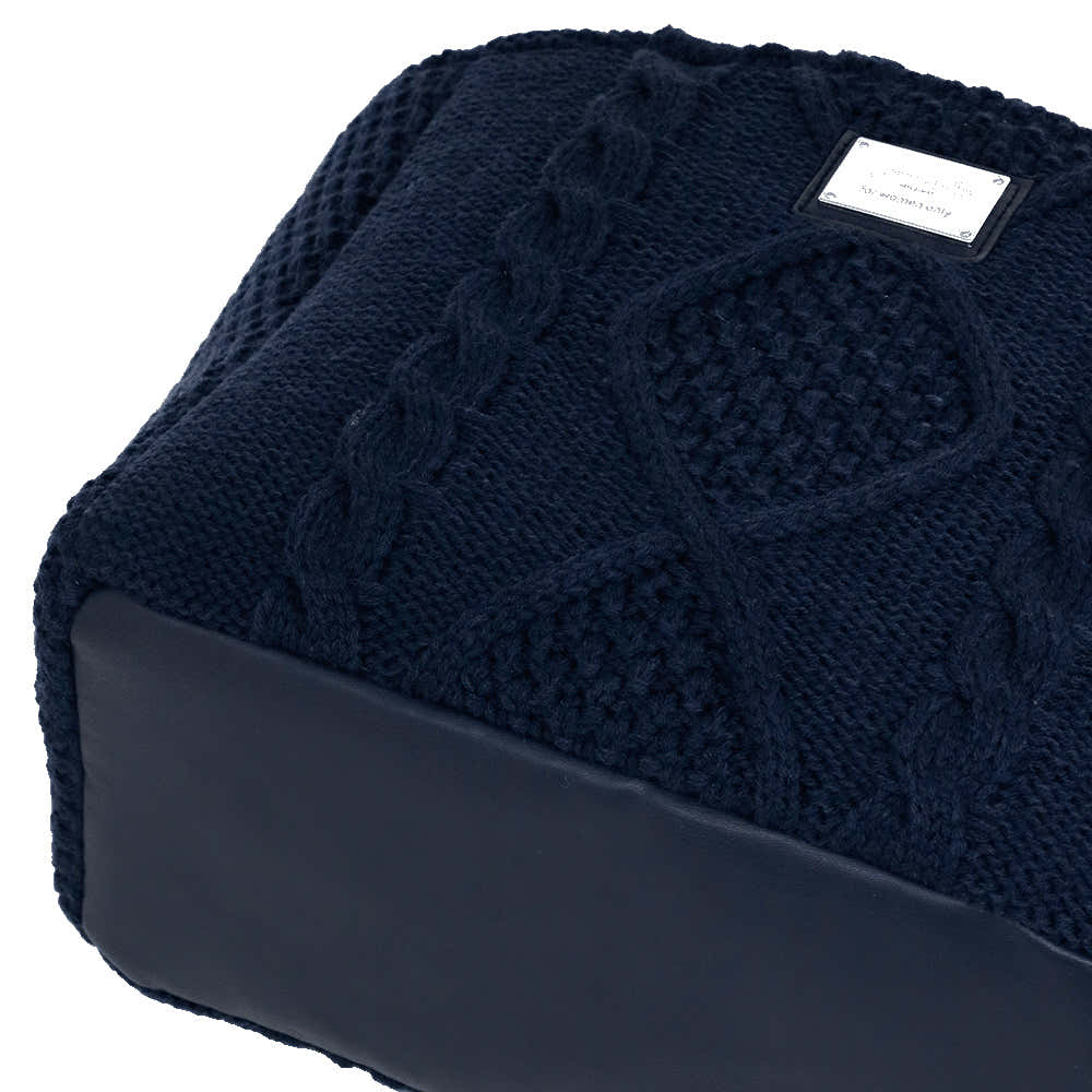 Camomilla Milano | Borsa a Mano M Tricot Chalet Blu in Lana
