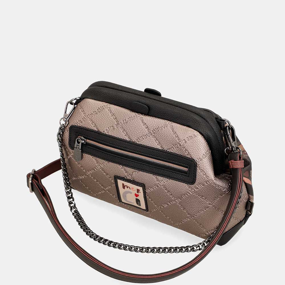 Anekke Borsa a Secchiello Parisian | Manico a Catena e Tracolla