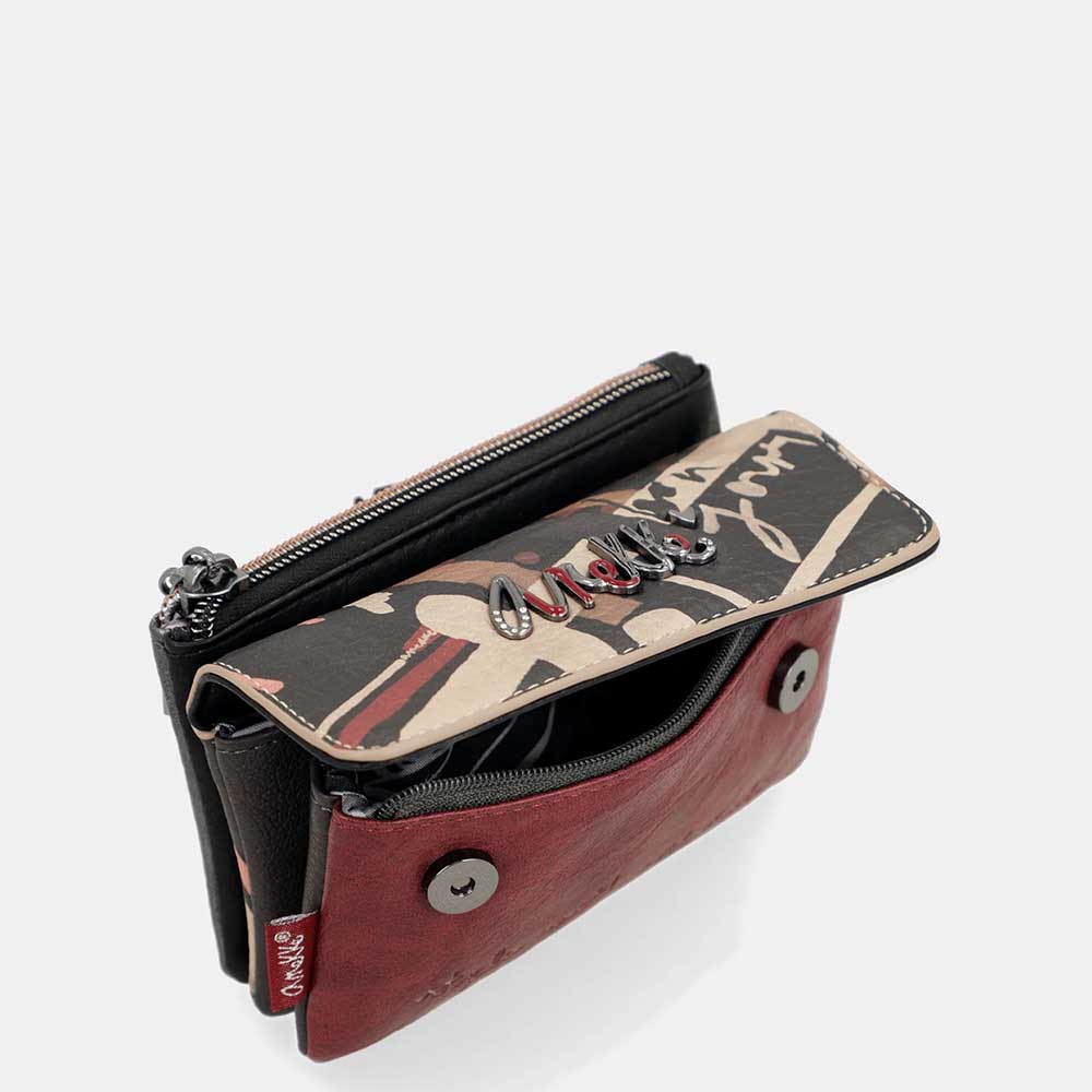 Anekke Portamonete con Patta | Doppio Scomparto | Collezione Parisian