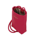 Camomilla Milano | Portacellulare Glassé Fucsia | Pochette con Tracolla Martellata