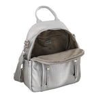 Camomilla Milano | Zaino Casual Frizzy Argento | Zainetto con Dettagli Brillanti