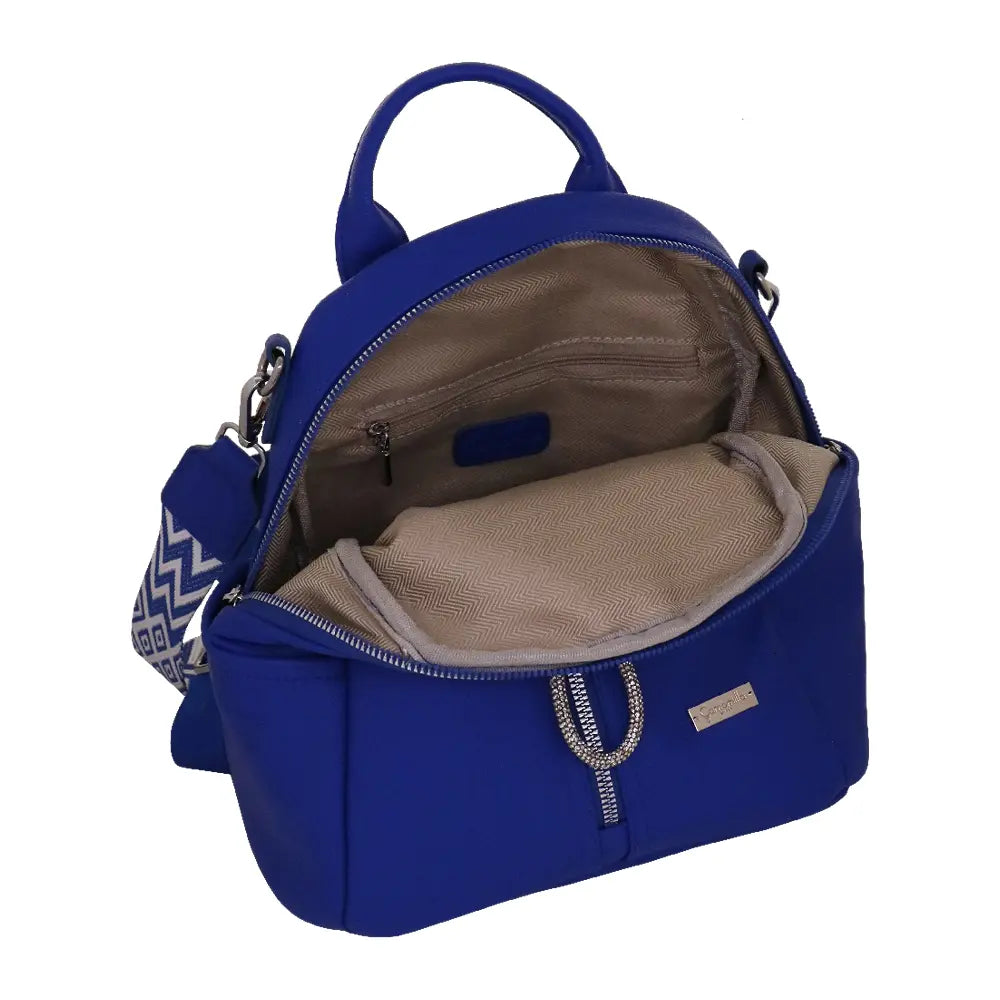 Camomilla Milano | Zaino City Frizzy Blu | Zainetto Compatto con Dettagli Brillanti