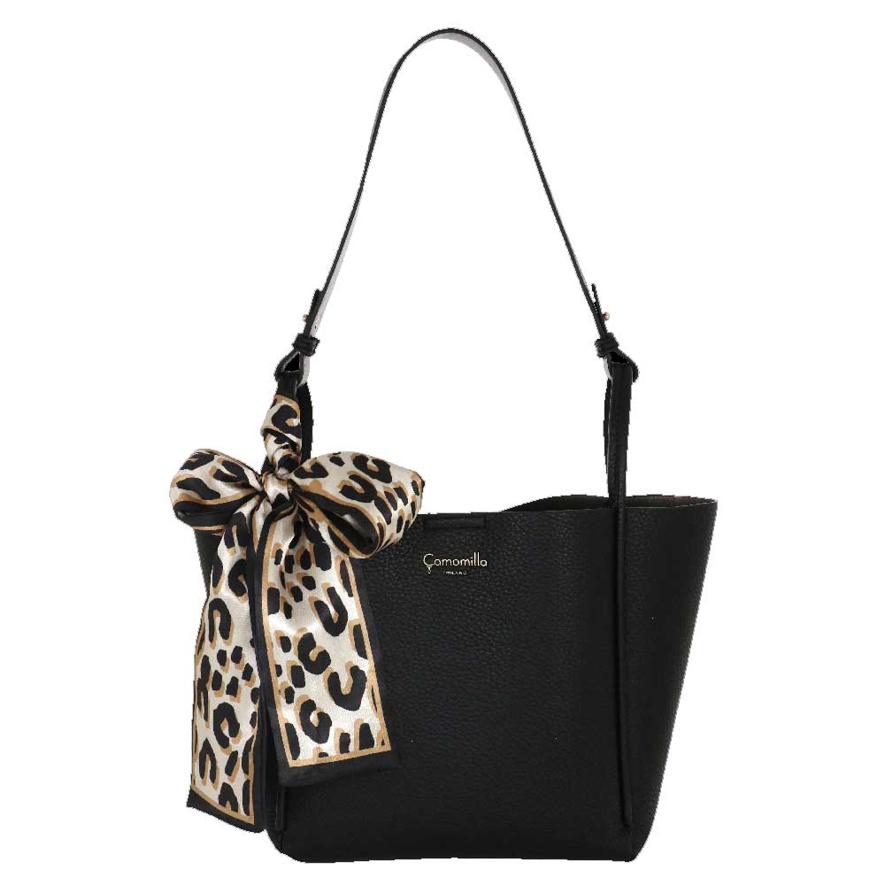 Camomilla Milano | Borsa Nancy Nera | Set Bag in Bag con Foulard