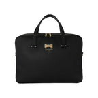 Camomilla Milano | Borsa PC Nera in Saffiano con Fiocco