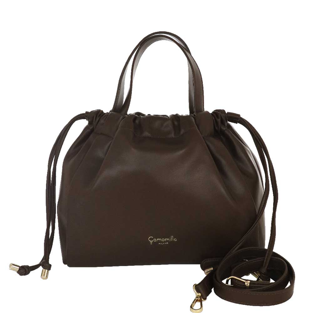 Camomilla Milano | Borsa a Mano Maty Marrone Effetto Nappa