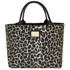 Camomilla Milano | Borsa a Mano L Lulu Beige | Stampa Leopardata Tapestry
