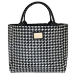 Camomilla Milano | Borsa a Mano L Lulu Nera | Pied de Poule Tapestry