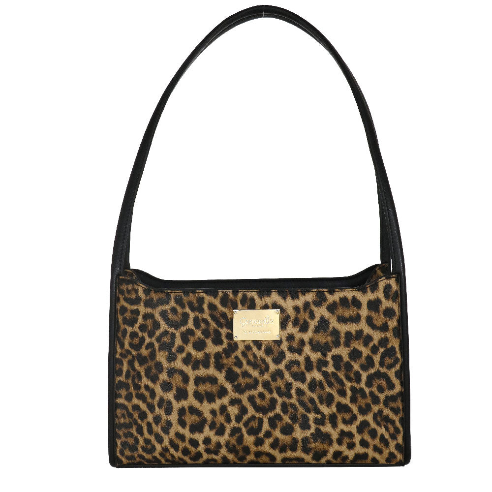 Camomilla Milano | Borsa a Spalla Jill Nera Stampa Leopardata