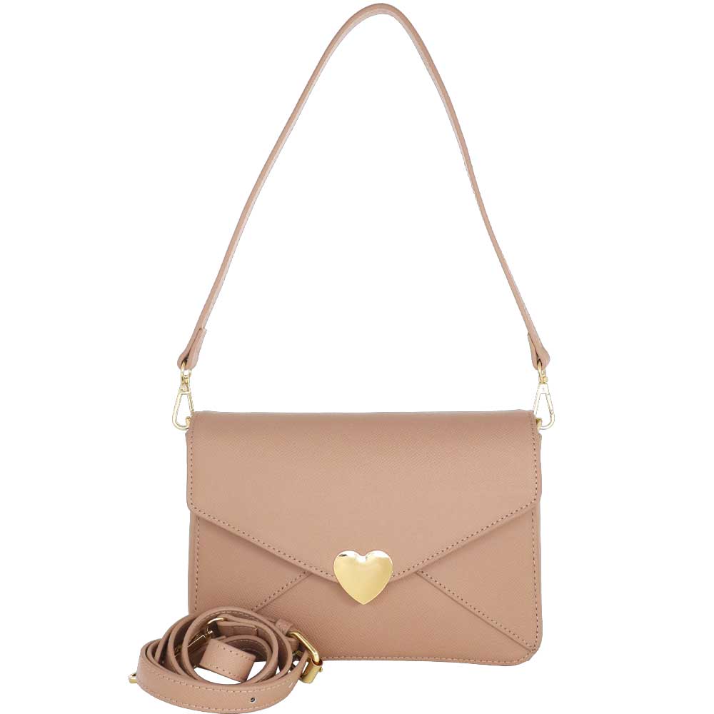 Camomilla Milano | Borsa a Spalla Nina Rosa con Chiusura a Cuore