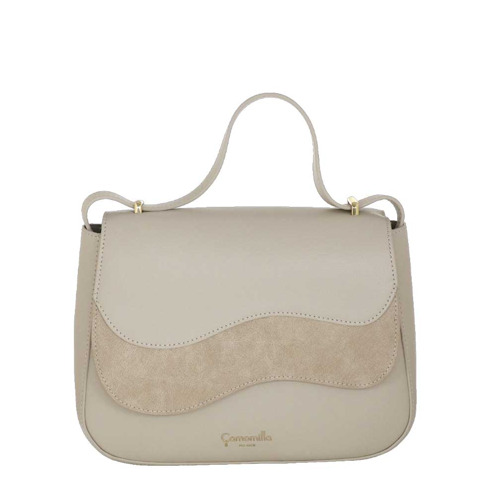 Camomilla Milano | Borsa Tracolla Emma Off White Effetto Camoscio