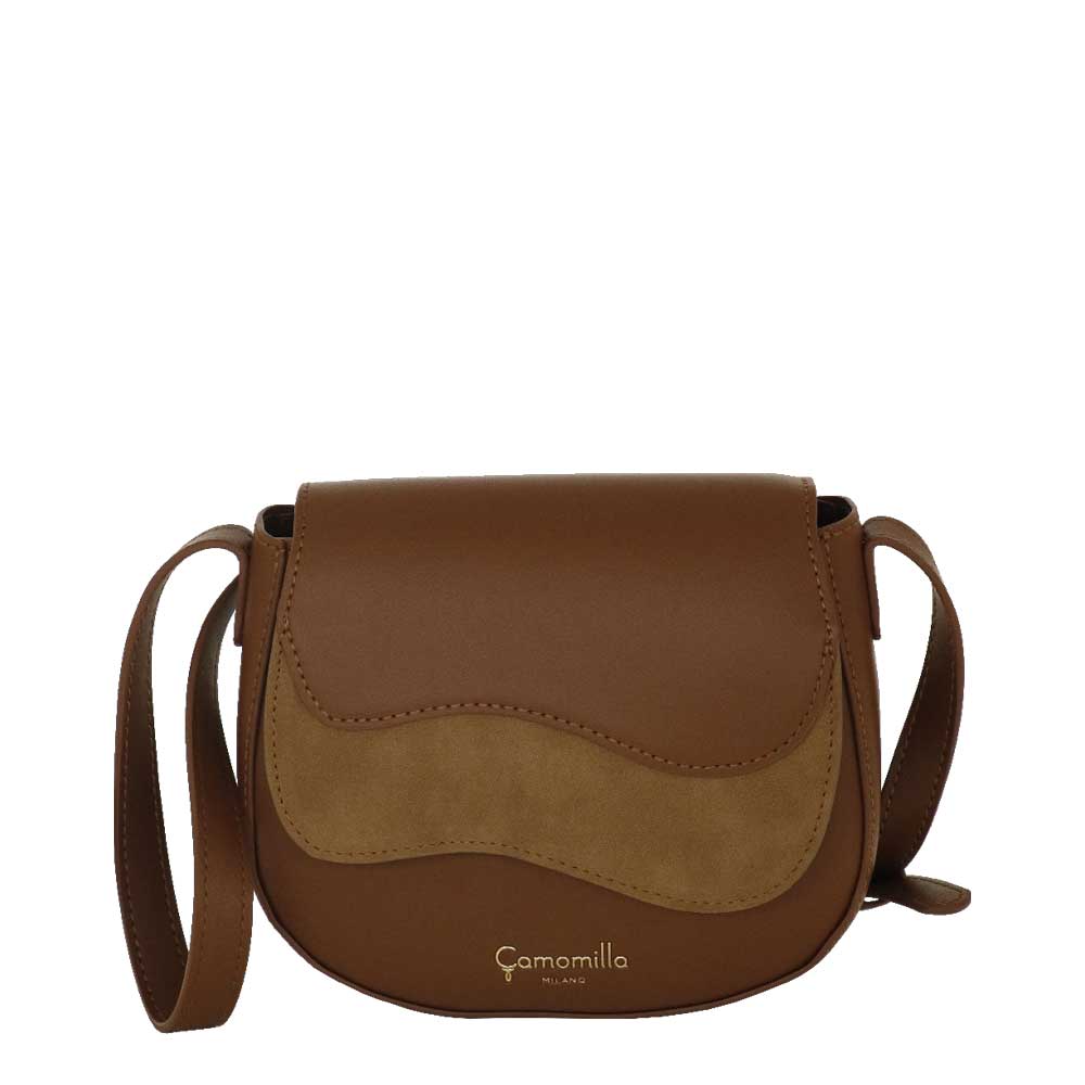 Camomilla Milano | Borsa Tracolla Emma S Marrone Effetto Camoscio