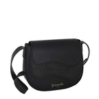 Camomilla Milano | Borsa Tracolla Emma S Nera Effetto Camoscio