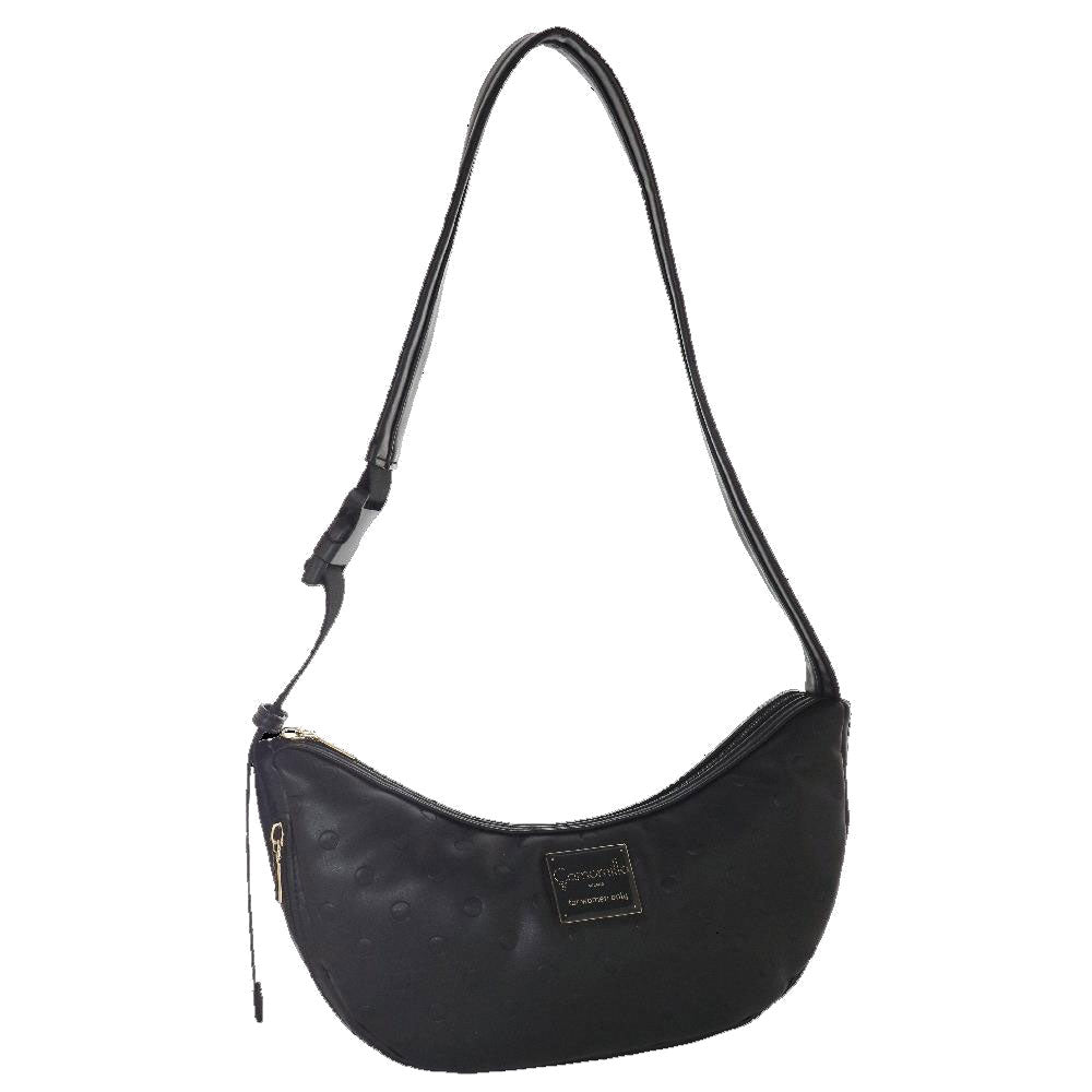 Camomilla Milano | Borsa a Tracolla M Pois Couture Nera a Pois