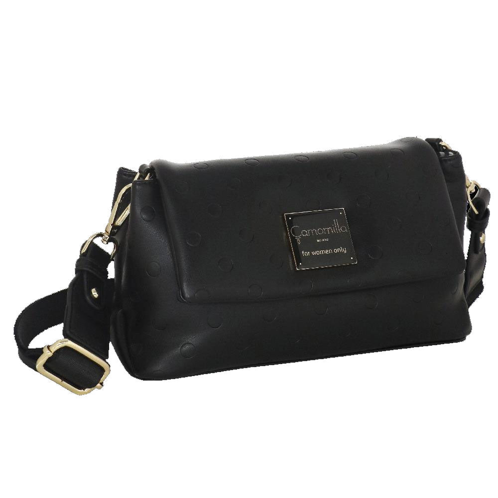 Camomilla Milano | Tracolla S Pois Couture Nera a Pois con Patta