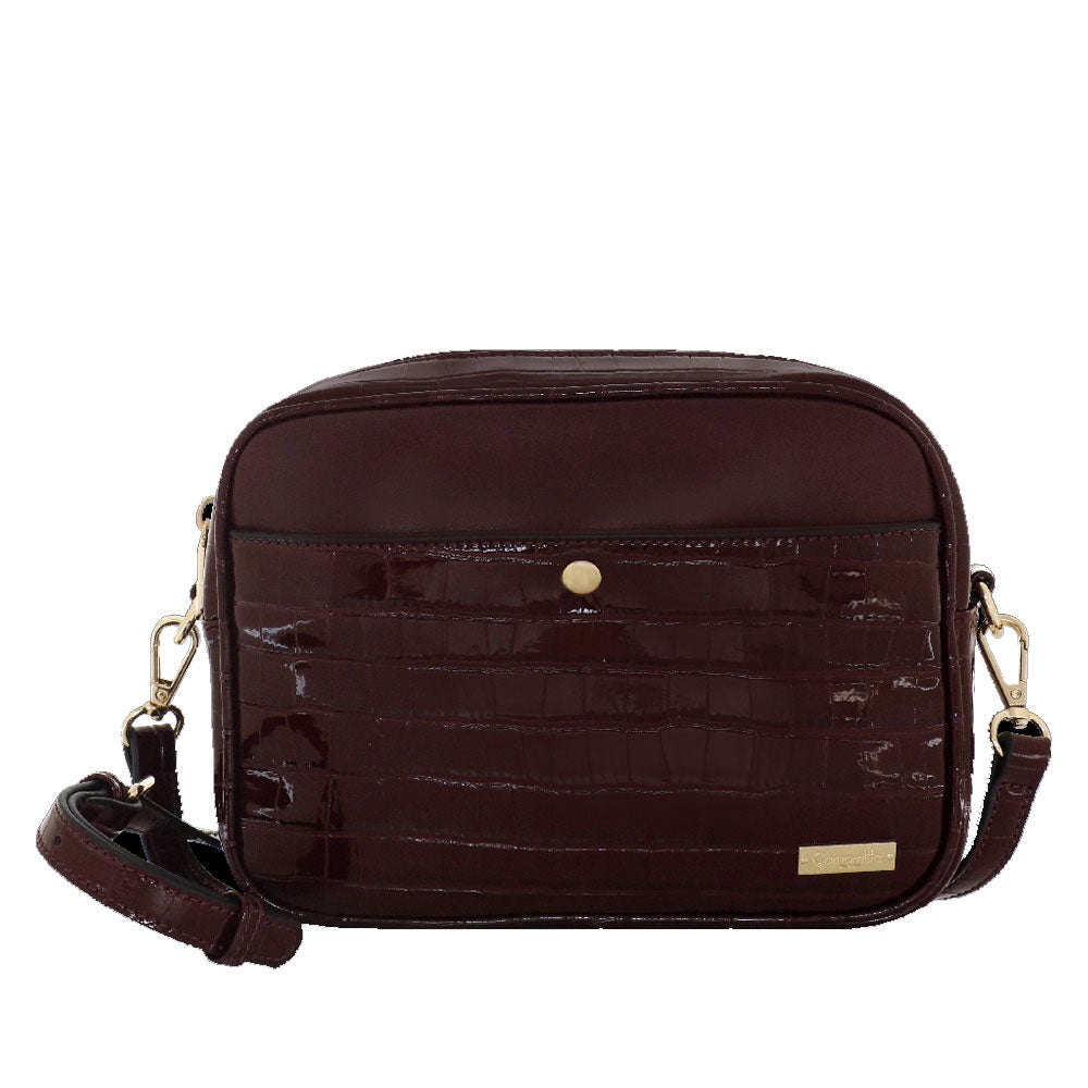 Camomilla Milano | Camera Bag Chic Jungle | Stampa Animalier Bordeaux