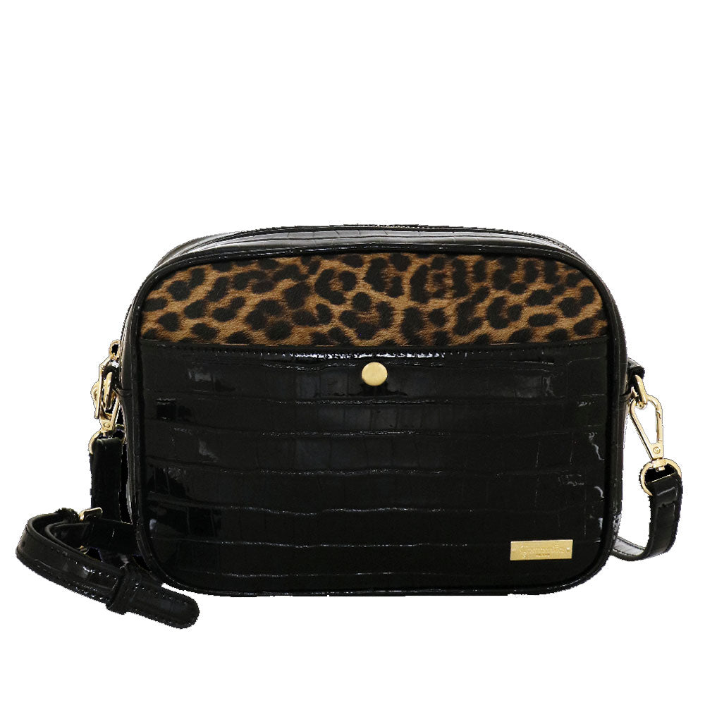 Camomilla Milano | Camera Bag Chic Jungle | Stampa Animalier Nera