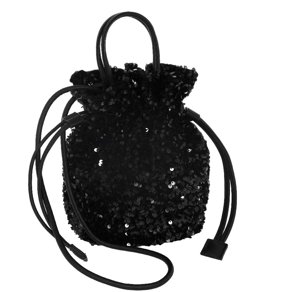 Camomilla Milano | Mini Secchiello Petite Shine Nero in Paillettes