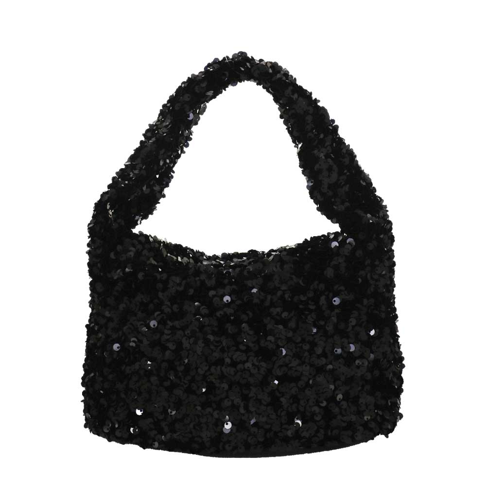 Camomilla Milano | Pochette Petite Shine Nera in Paillettes