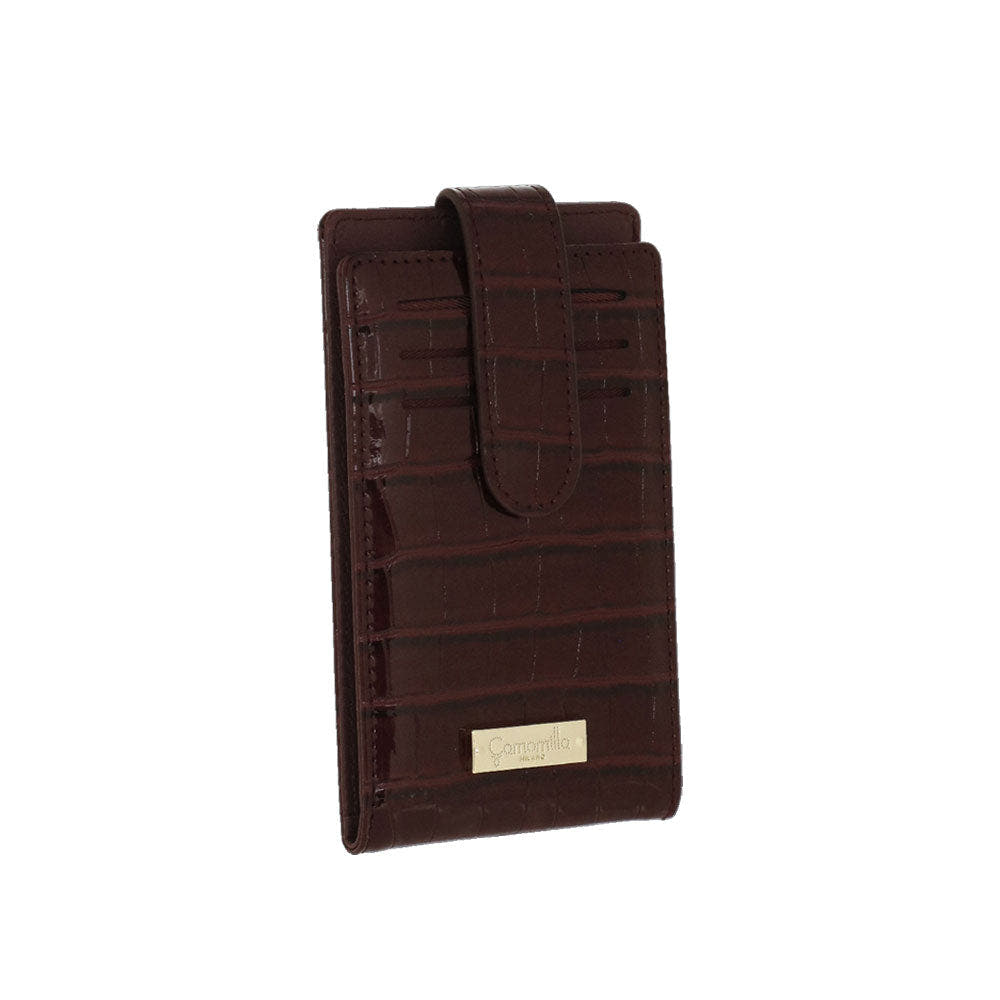 Camomilla Milano | Portacarte Isabel M Burgundy Animalier 11 Slot