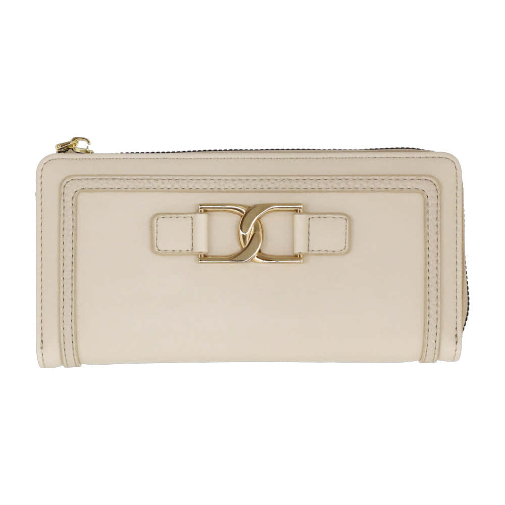 Camomilla Milano | Portafoglio Zip L Ottavia Off White Doppia Texture