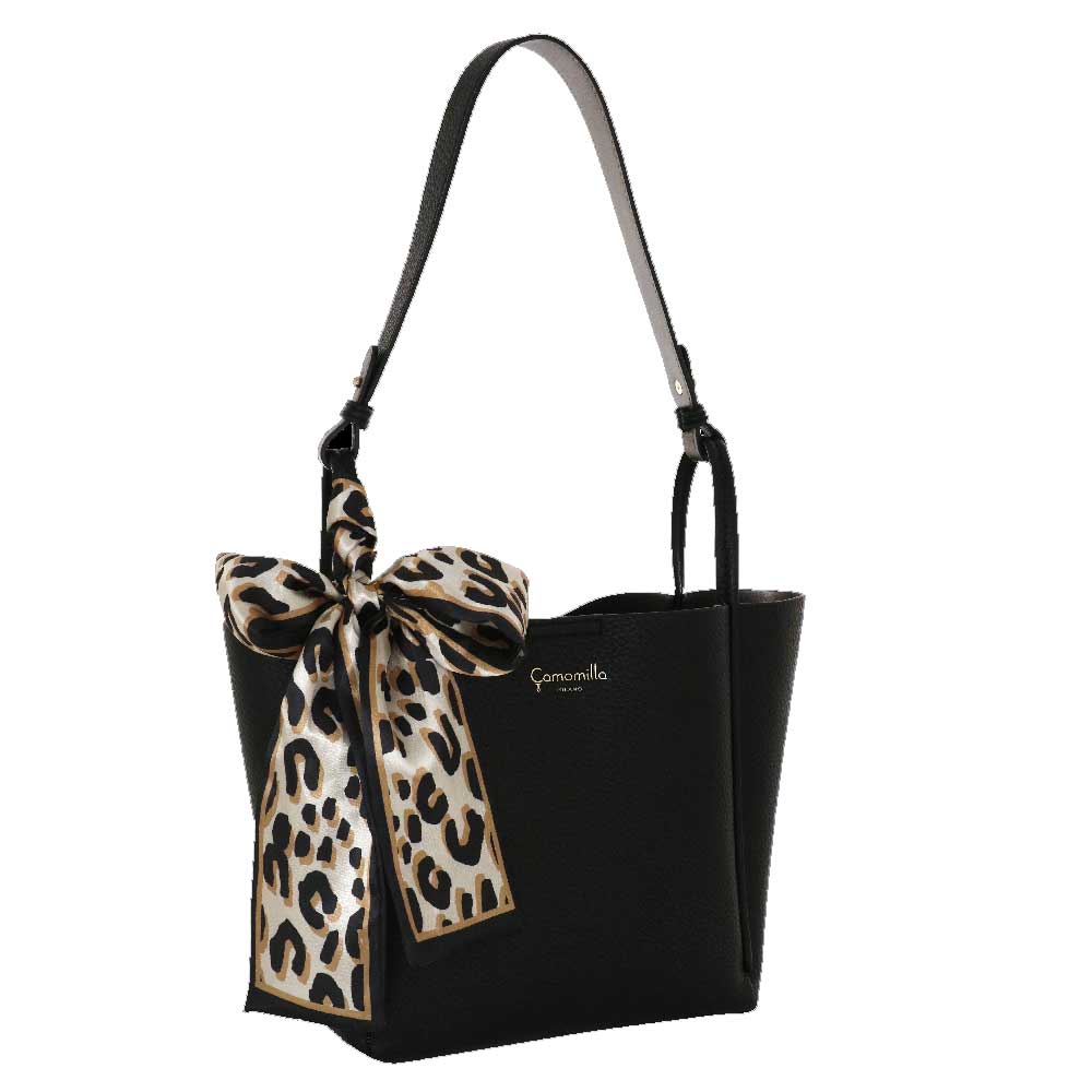 Camomilla Milano | Borsa Nancy Nera | Set Bag in Bag con Foulard