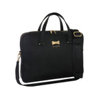 Camomilla Milano | Borsa PC Nera in Saffiano con Fiocco