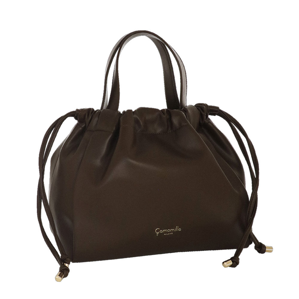 Camomilla Milano | Borsa a Mano Maty Marrone Effetto Nappa