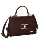 Camomilla Milano | Borsa a Mano Ottavia Burgundy con Fibbia