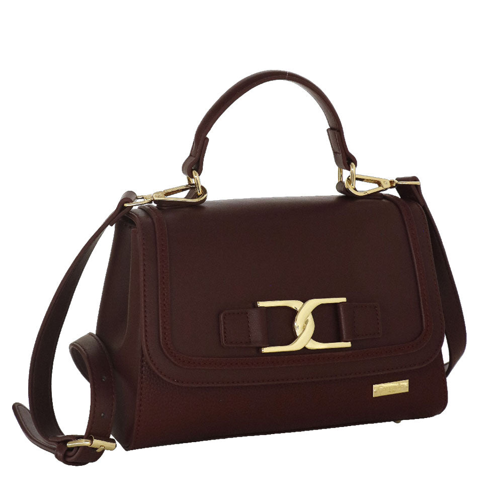 Camomilla Milano | Borsa a Mano Ottavia Burgundy con Fibbia