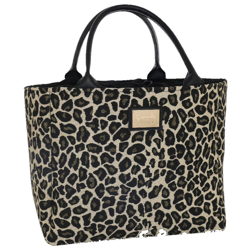 Camomilla Milano | Borsa a Mano L Lulu Beige | Stampa Leopardata Tapestry