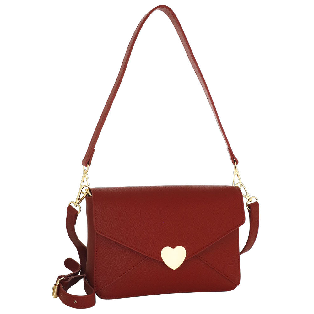 Camomilla Milano | Borsa a Spalla Nina Rossa con Chiusura a Cuore