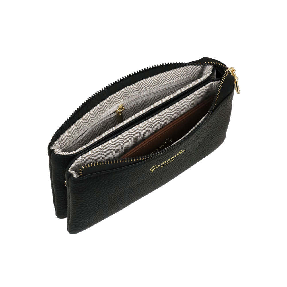 Camomilla Milano | Busta Portafoglio Bree Nera con Portacarte Estraibile